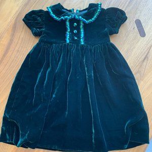 Rachel Riley green velvet holiday dress